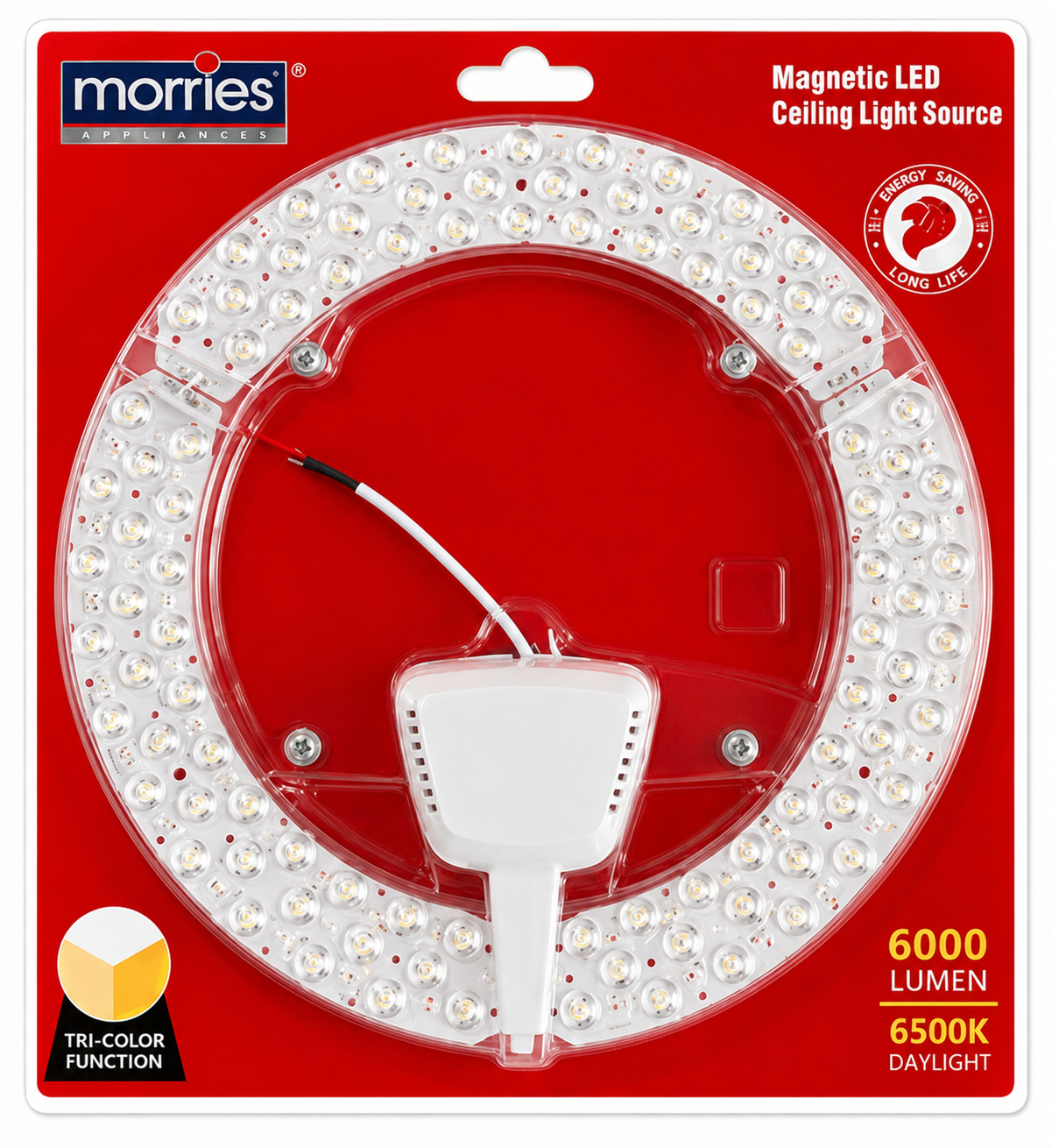 MORRIES 5000-5500 LUMEN 60W TRI-COLOUR LED MAGNETIC CEILING PANEL MS310MMLCL